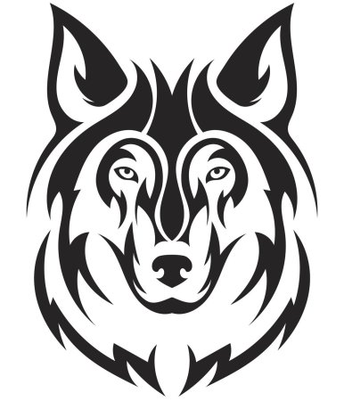 Силуэт морды волка