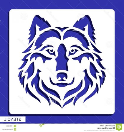 Эскиз волка для чеканки