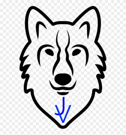 Маска волка черно белая