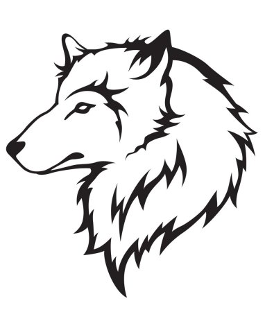 Очертания морды волка
