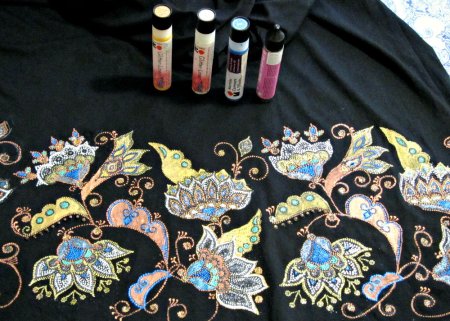 Точечная роспись на ткани