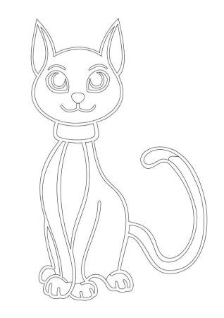 Трафарет кошки