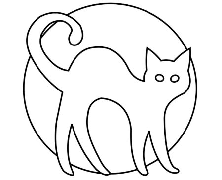 Контурное изображение кошки