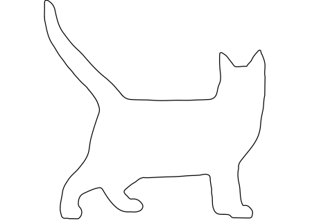 Контур кошки для рисования