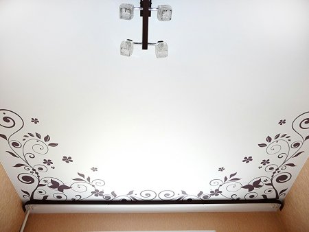 Натяжные потолки матовые с орнаментом