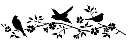 Трафарет птицы