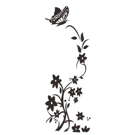 Цветочный трафарет на стену