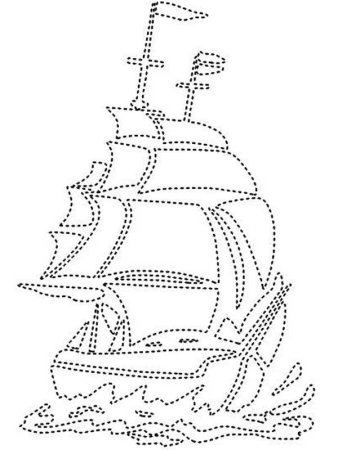 Трафарет для вышивания для детей