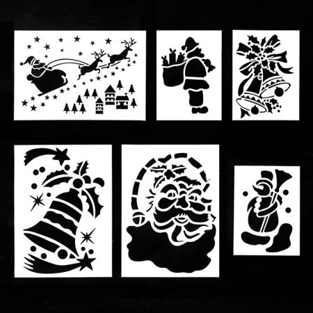 Трафарет для рисования на стекле новый год