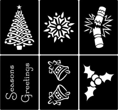 Новогодние трафареты для украшения зубной пастой