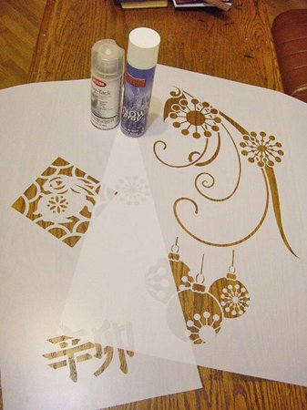 Трафарет на окно для краски