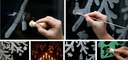 Рисование зубной пастой на окнах