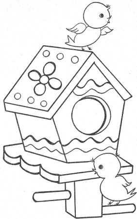 Скворечник для раскрашивания детям
