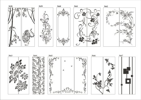 Шкафы с узорами на дверях