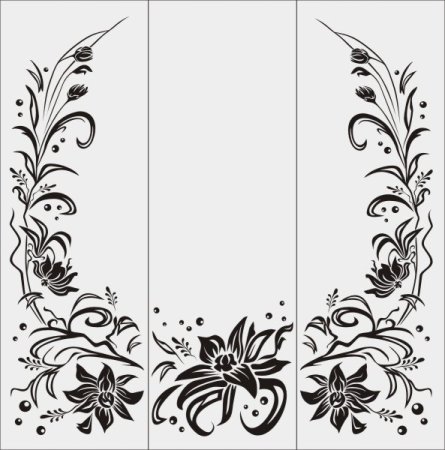 Зеркала узор для пескоструя вектор