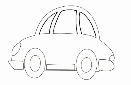 Машина трафарет для детей