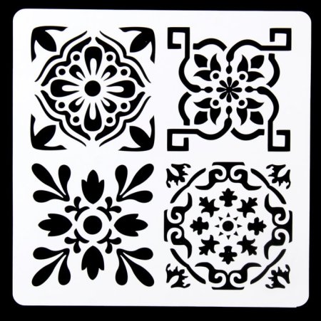 Трафареты для декора кафельной плитки