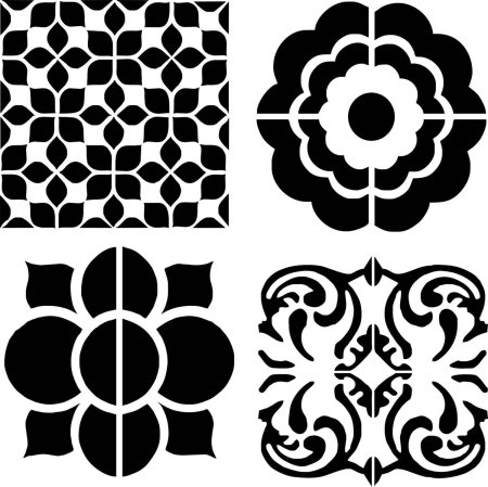 Марокканский узор трафарет