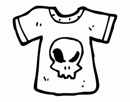 Рисунок футболки для раскрашивания