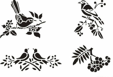 Растительные трафареты для декора