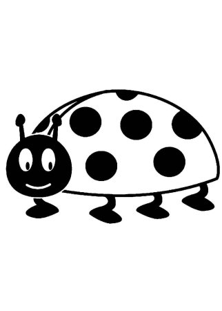 Трафарет Божьей коровки для вырезания