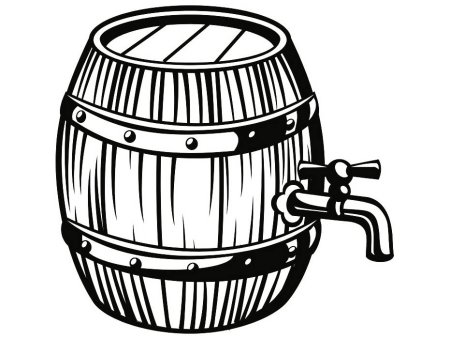 Деревянная бочка вектор