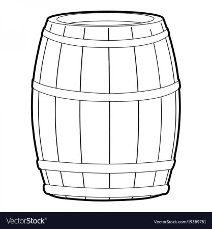 Бочка раскраска для детей