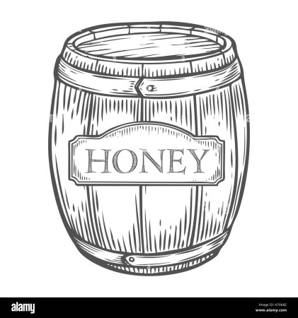Раскраска бочка меда