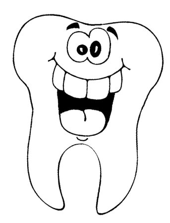 Зуб трафарет