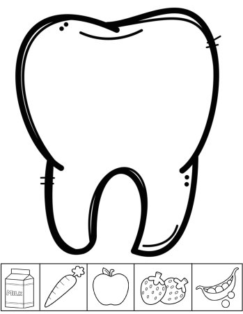 Раскраска зуб