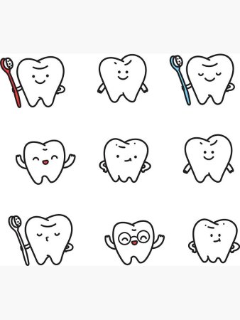 Наклейки зубики