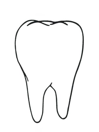 Раскраска зубик