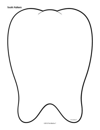 Зуб трафарет