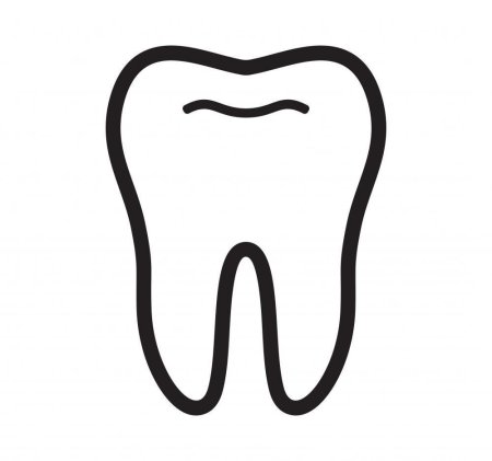 Зубик трафарет