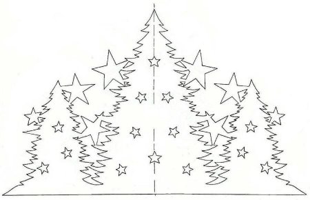 Елка раскраска трафарет