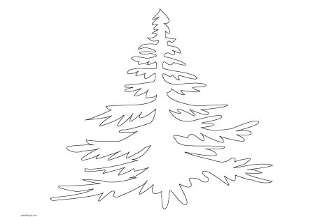 Елочка трафарет