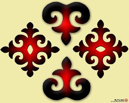 Казахский национальный орнамент Кошкар муйиз