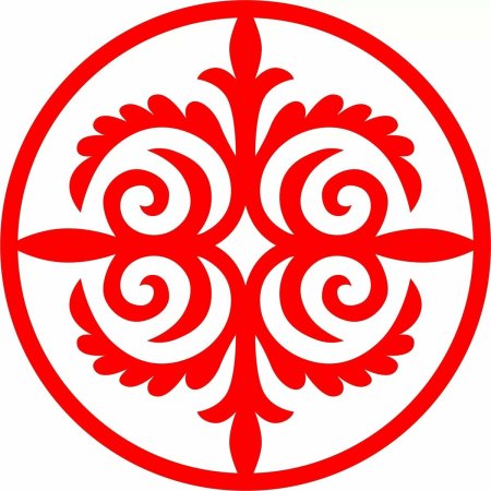 Казахский национальный орнамент Кошкар муйиз