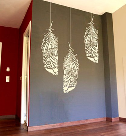 Роспись стен по трафарету