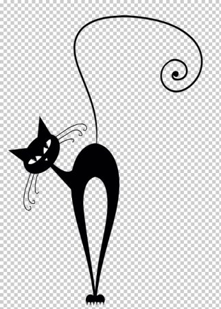 Кошка рисунок трафарет