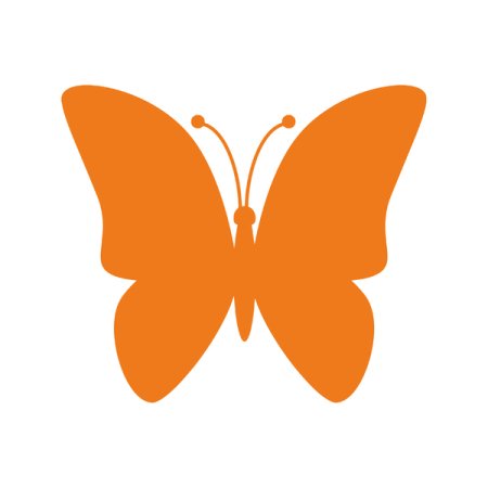 Бабочки для вырезания оранжевые