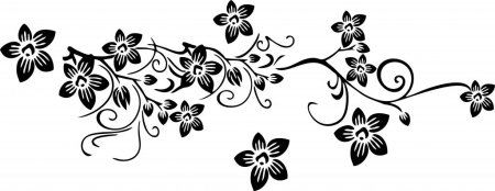Цветочный орнамент горизонтальный