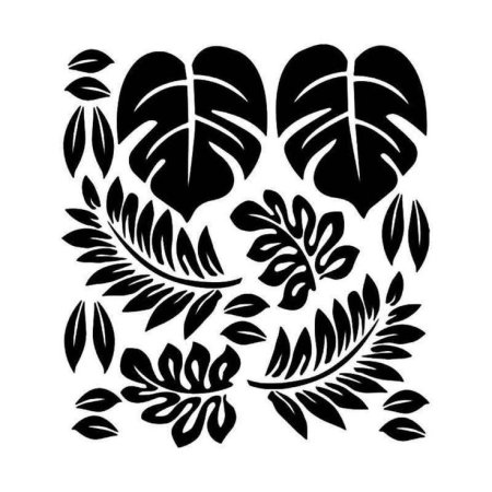 Тропические листья силуэт