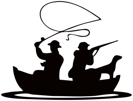 Силуэт рыбака