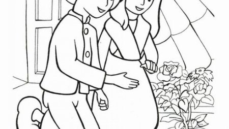 Раскраска Кай и Герда Снежная Королева