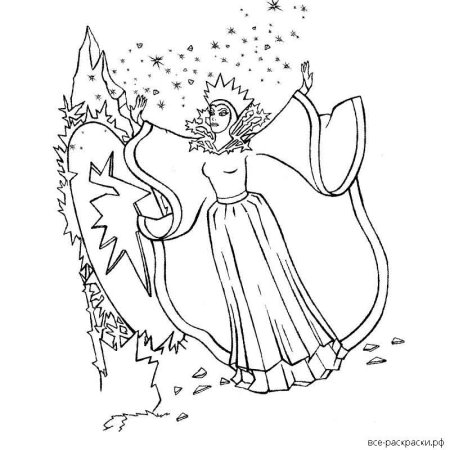 Герда и Кай Снежная Королева raskraska