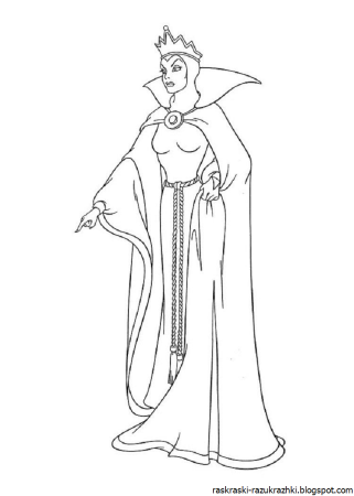 Раскраска Снежная Королева Зазеркалье
