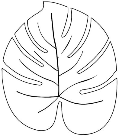 Монстера трафарет