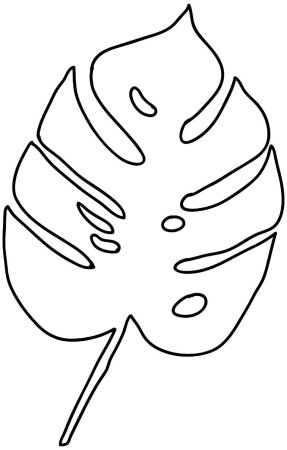 Пальмовый лист трафарет