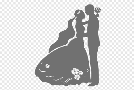 Силуэт жениха и невесты